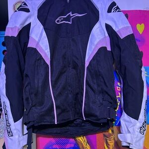 Alpinestars Black and White Jacket with Pink Highlights
